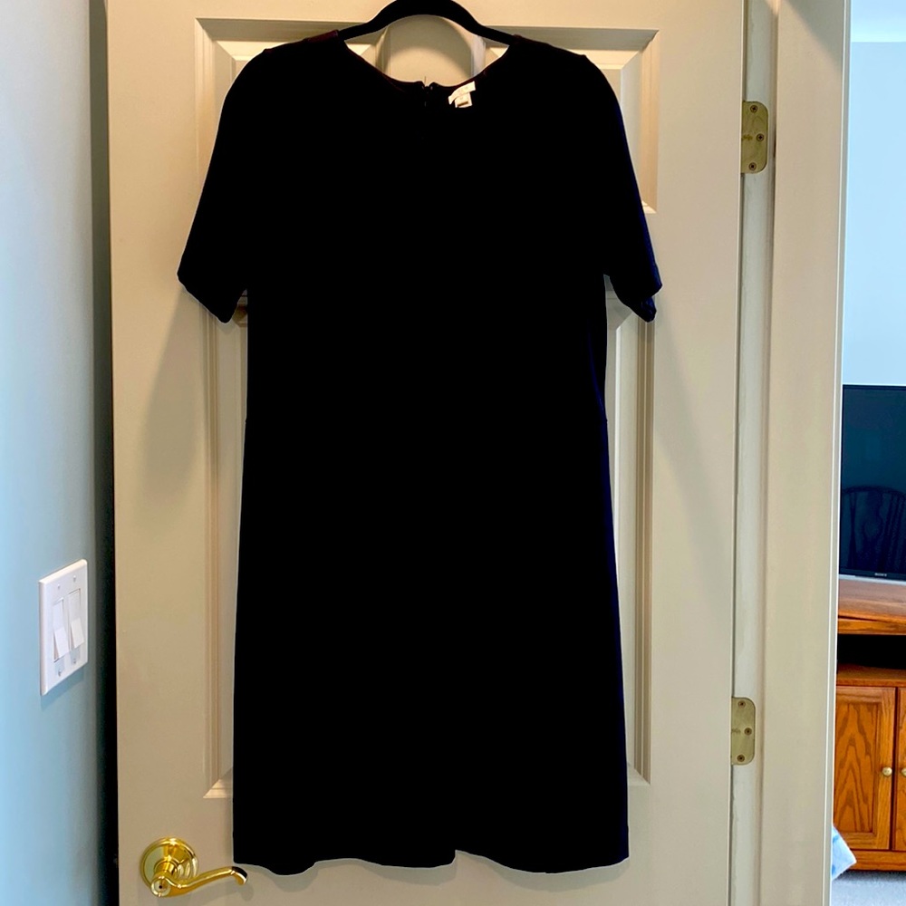 J Crew Ponte knit black size 12 dress